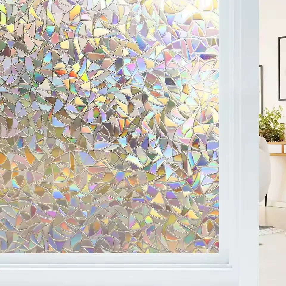 Colorful Frosted Window Stickers Translucent Opaque Static Qme