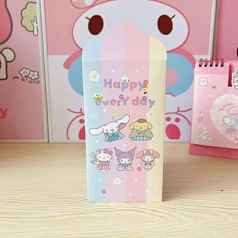 Hello Kitty Kuromi Red Envelope Pouch Cute, Cartoon-Style, Creative, and Trendy Storage Pouch Qme 4 4 pieces