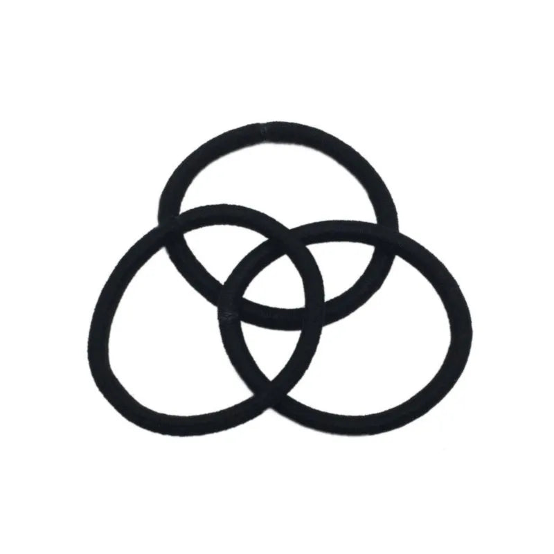 10/30/50PCS 4MM Black Ponytail Holder Elastic Hair Bands Scrunchies For Women Men Girl Lady Hairband Leagues Headband Accessory Qme