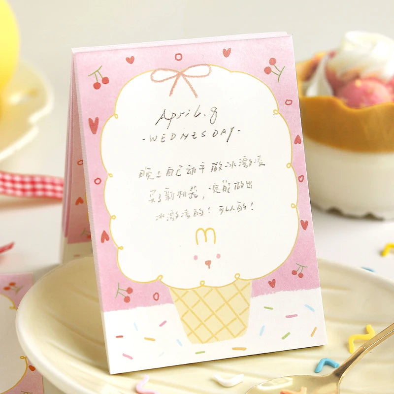 80 Sheets Daily Do It Check List Memo Pad Scrapbooking INS Cartoon Message Paper Kawaii Cute Sticky Notes School Supplies Qme
