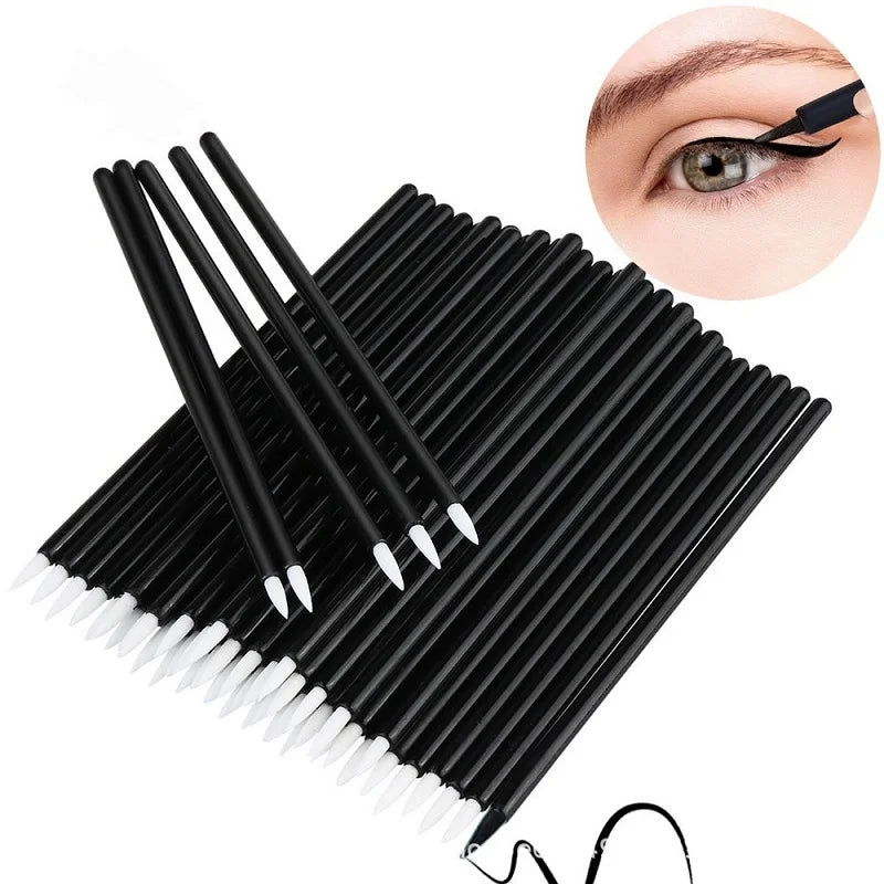 Cool 50 Disposable Makeup Lip Brush Lipstick Gloss Wands Applicator Qme