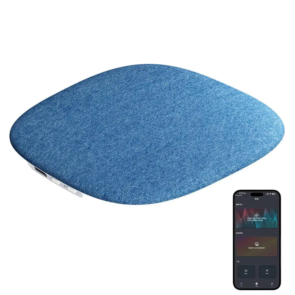 Under Pillow Speaker Sleeping Bluetooth Mini Bone Conduction White Qme Blue
