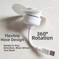 Portable USB Fan For Bedroom Fan Compact Desk White USB Portable Fan Powerful Motor Modern Design Lamp Function Qme Default Title