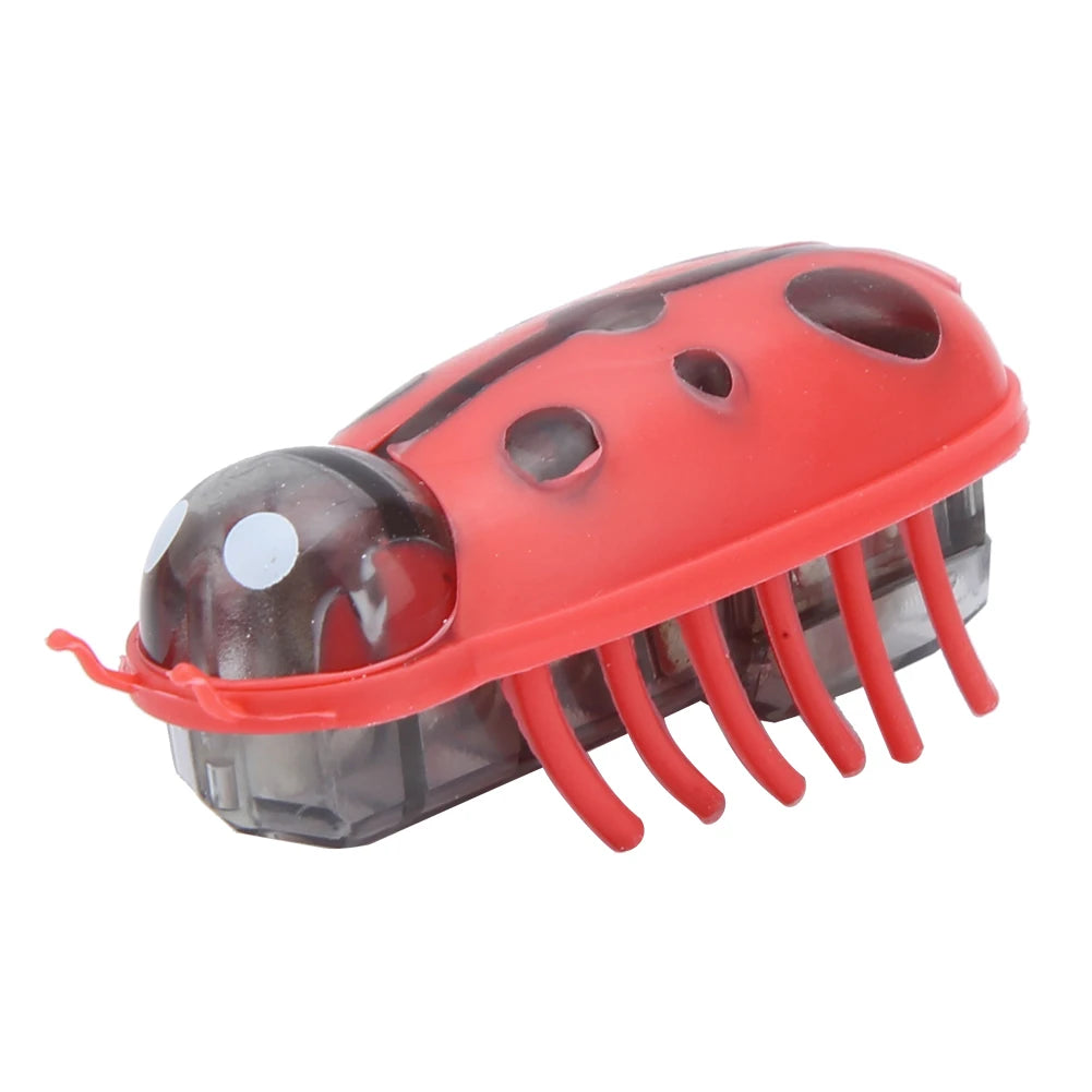 7Pcs Electric Ladybug Cat Interactive Toy Cute Mini Walking Bug Toy Automatic Moving Pet Kitten Mental Stimulation Puzzle Play Qme