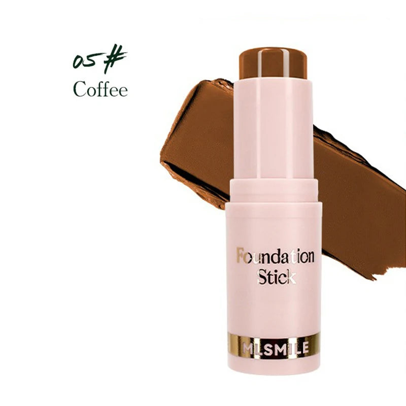 Facial Stick Foundation Full Coverage Dark Skin Foundation Makeup Lasting Oil-control Concealer Base Cream Matte Natural Primer Qme 05 Coffee