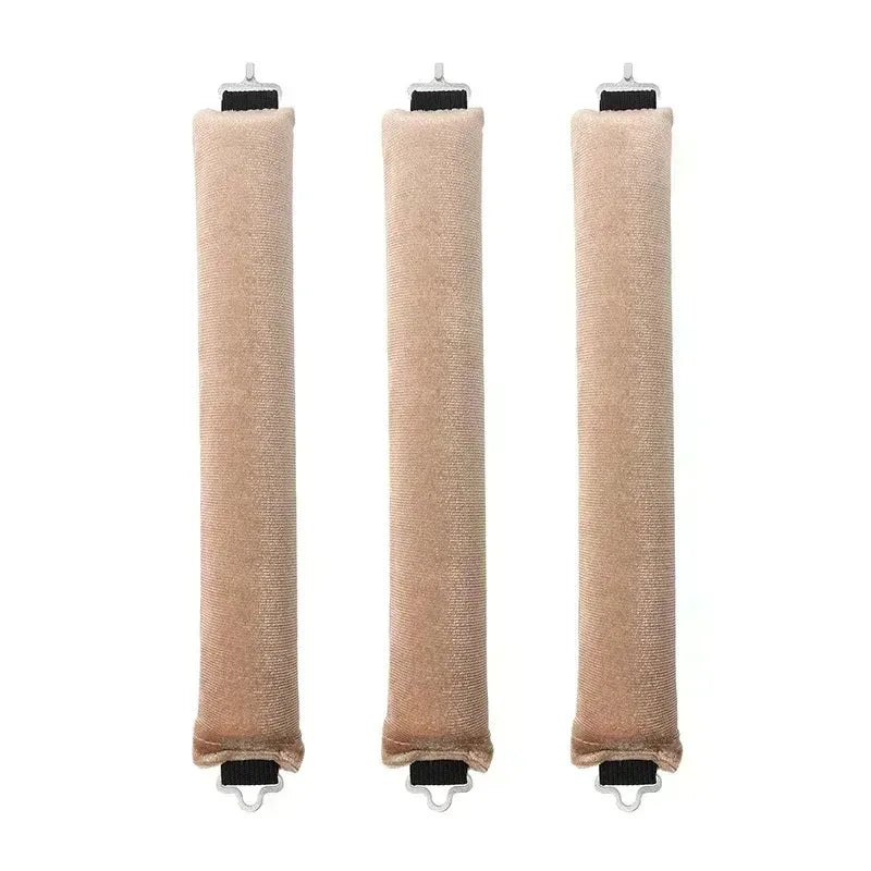 Heatless Hair Curlers Curling Rod Headband No Heat Hair Rollers Lazy Curls with Hook Sleeping Soft Flexi Rod Hair Styling Tools Qme 3pcs Khaki