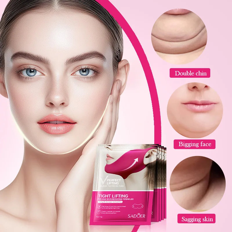 V-Shape Firming Face-lift Slimming Mask Removal Masseter Muscle Double Chin Face Fat Burning Anti-aging Beauty Products New Qme