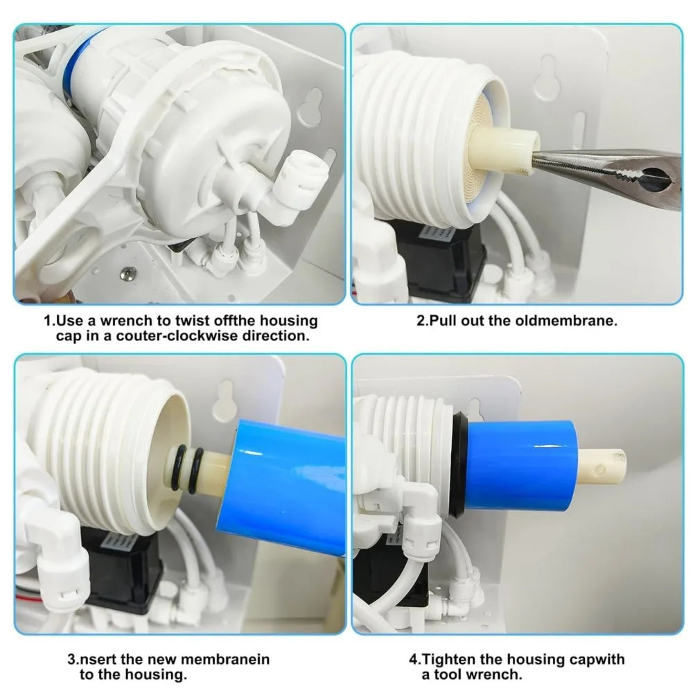 Water Purifier Reverse Osmosis Membrane Kitchen Direct Drinking Water Reverse Osmosis Universal Filter Cartridge 50/75/100/150G Qme