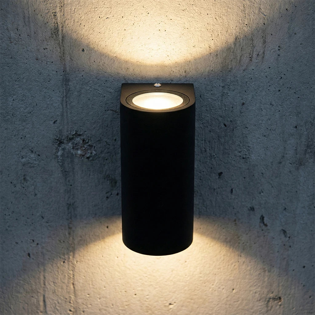 LED Outdoor Wall Light 5W 10W GU10 Up And Down Luminous Wall Lamp Waterproof Garden Exterior Villa Courtyard Porch Sconces Light Qme