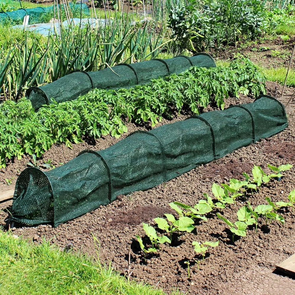 3M Garden Tunnel Shade Netting Quick Release Farm planting Preventing Insect Cover Portable Foldable Garden Tunnel Greenhouse Qme