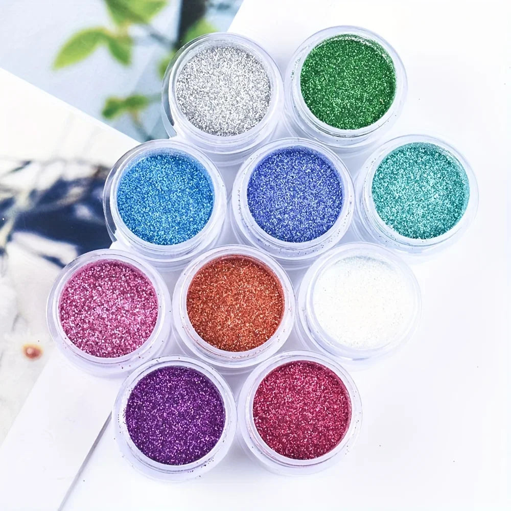 Mini transparent powder compact, small travel-sized cosmetic glitter container, dispenser, cosmetic storage jar Qme