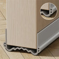 Triple Windproof Sealing Strip Door Bottom Gap Weather Strip with soundproof brush Washable and reusable Door draft stopper Qme Grey(1m) 2pcs