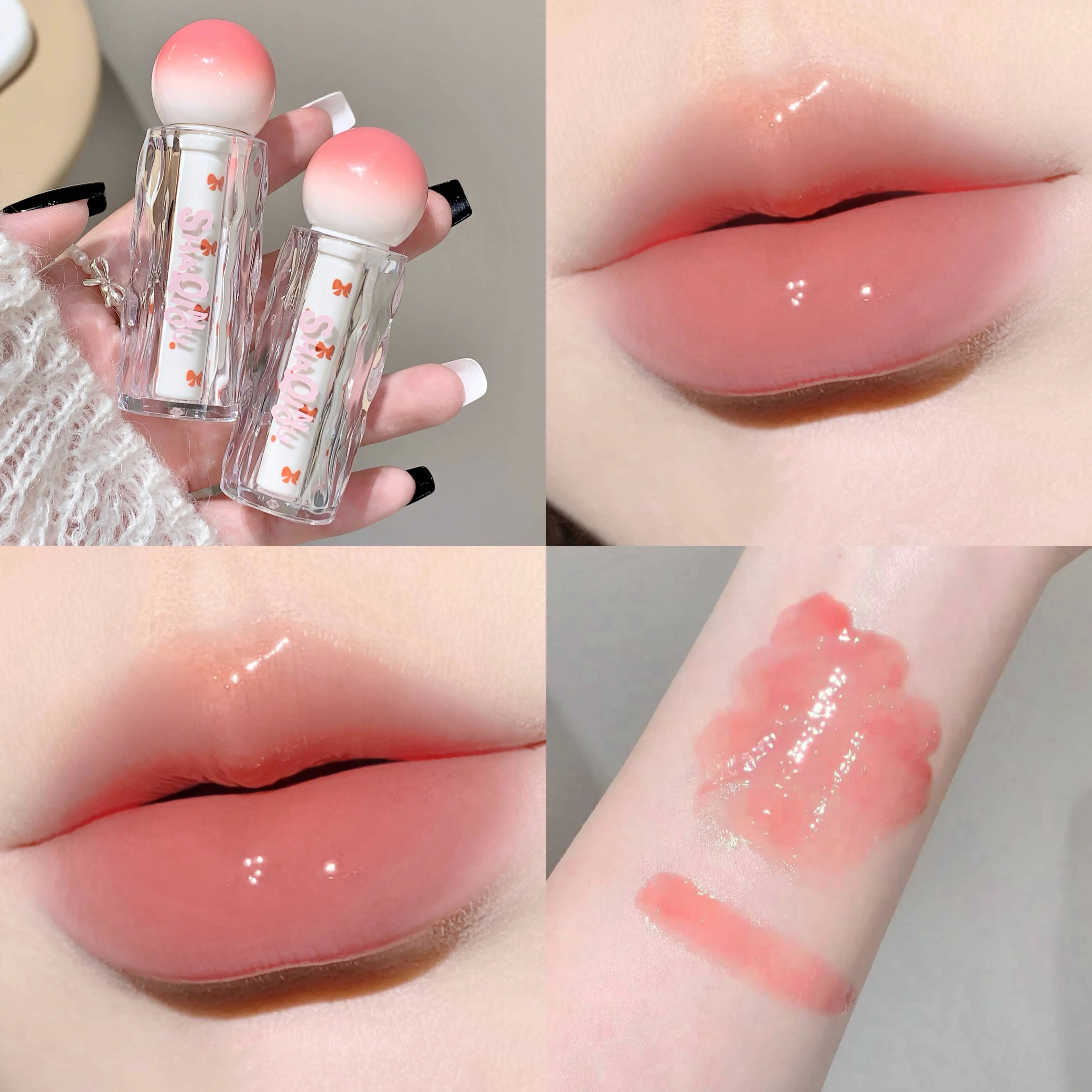 SHAQINUO Watery Lip Gloss Moisturizing Mirror Water Long-lasting Qme S9028-1