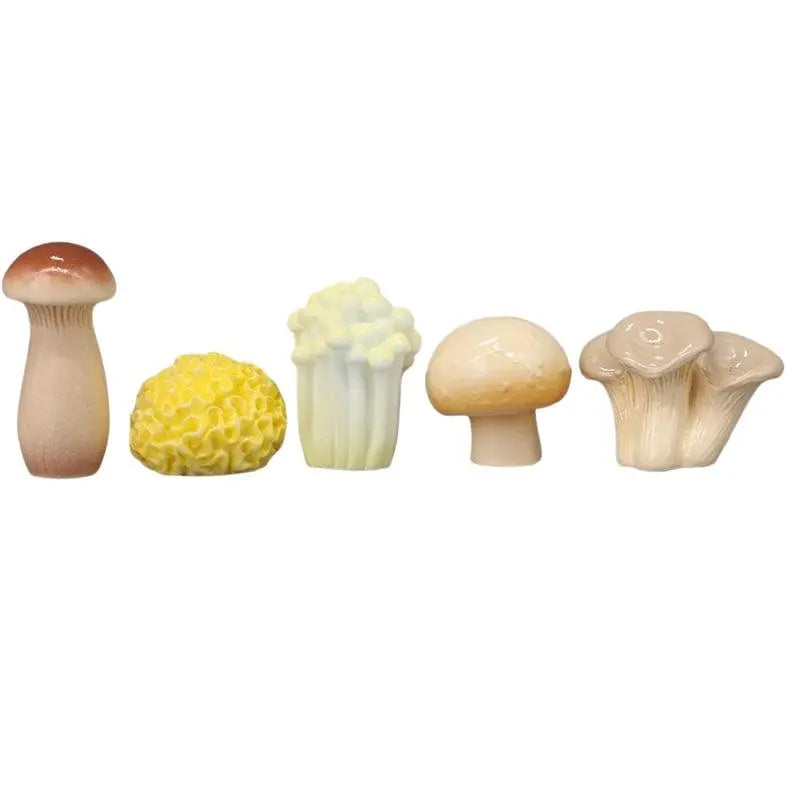 Mini Mushrooms Desk Ornament Colorful Desktop Model Indoor Outdoor Qme Default Title