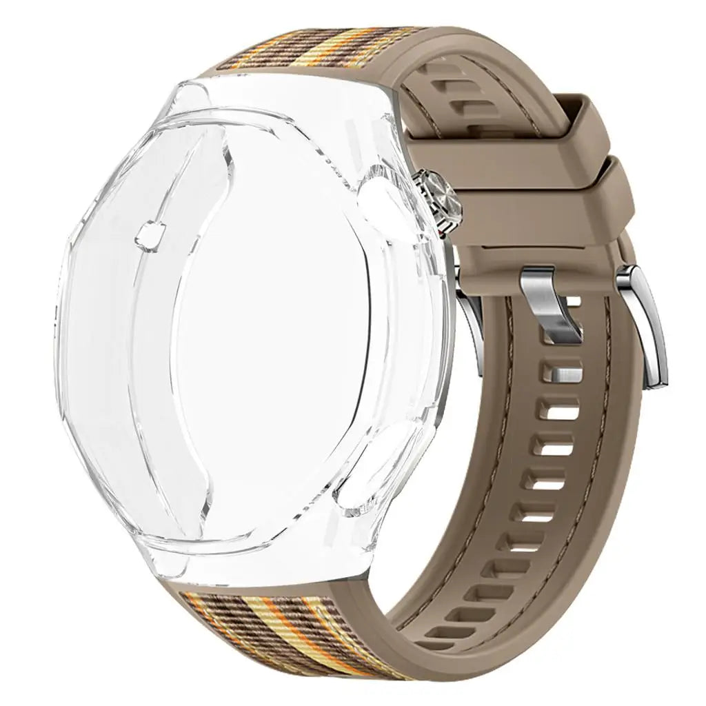 TPU Case+strap Huawei GT6 Soft Silicone+nylon Woven Bracelet Band