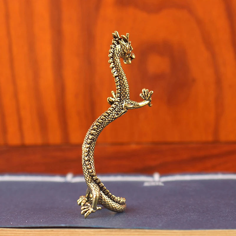Standing Dragon Decoration Home Decorations Pure Brass Loong Crafts Qme