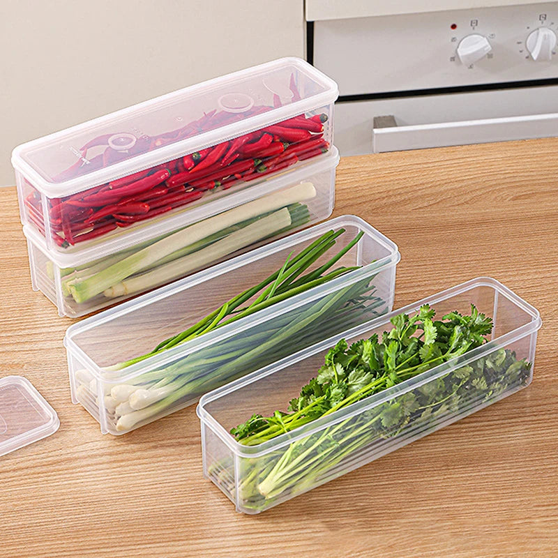 Noodles Fresh-keeping Box Plastic Food Sealed Rectangular Fruit Qme