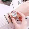Hello Kitty Watch Minimalist, Cute Little Red Cat Student Watch in the Instagram Style Fresh and Chic Quartz Wristwatch Qme 7