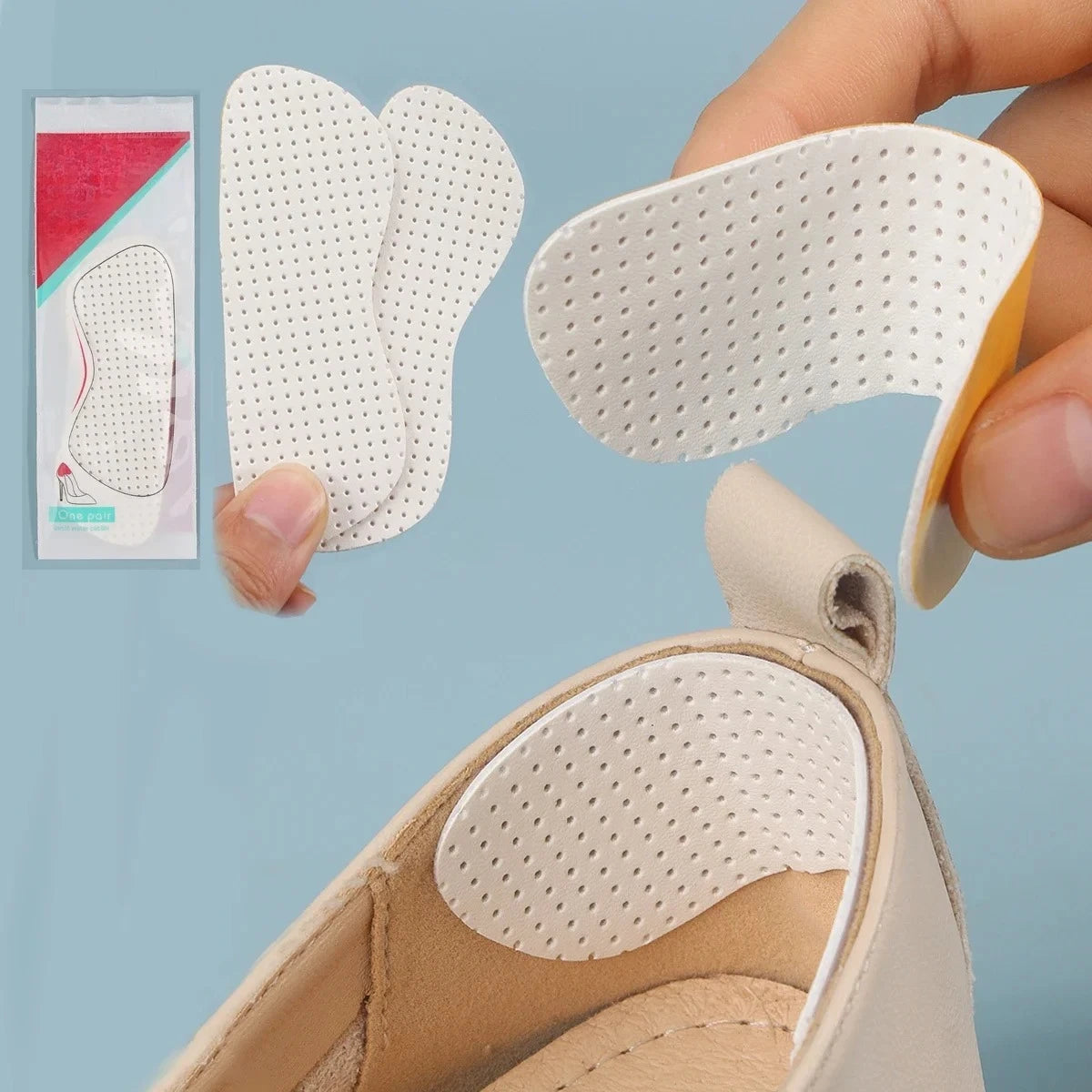 Anti Rubbing Heel Stickers Grip Protector Resistant Foot Cushions Qme WHITE