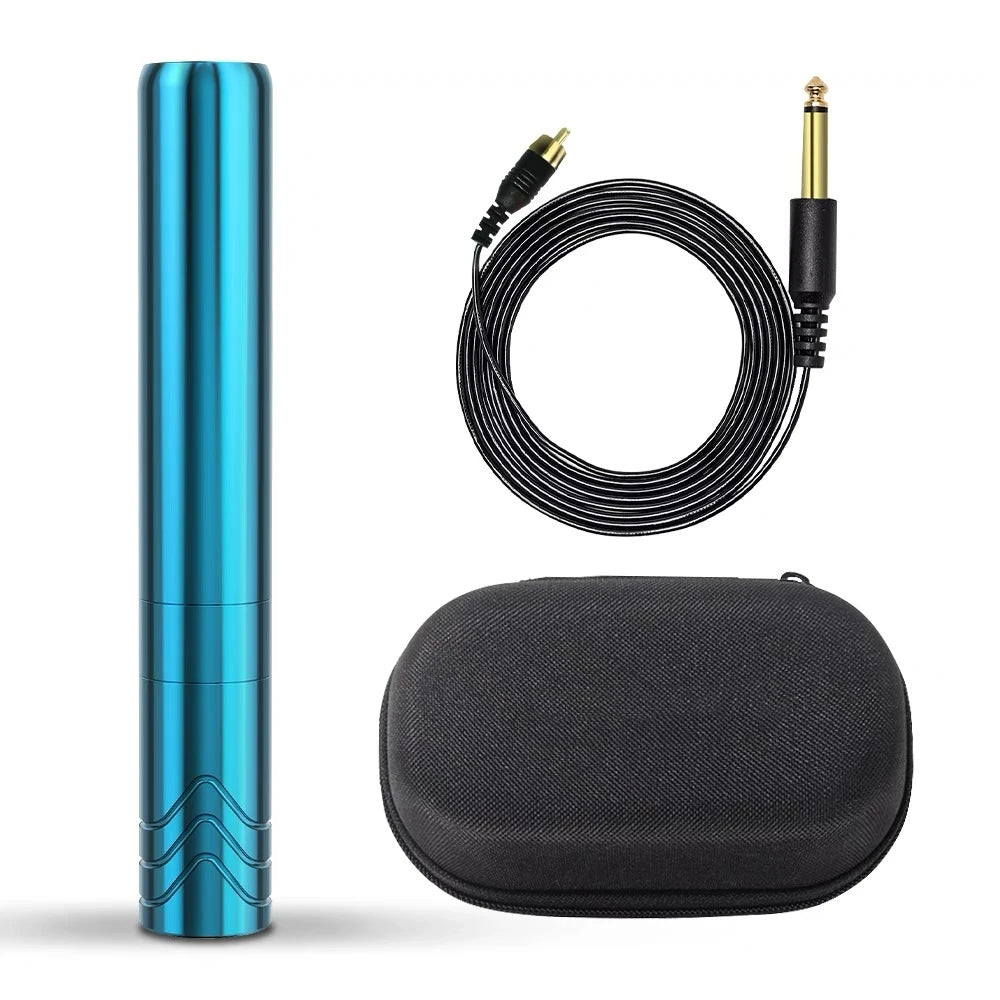 New MINI Rotary Permanent Makeup Tattoo Machine PMU Microblading Pen Portable Powerful Motor 2.5mm Stroke Supply Qme Blue MINI 1