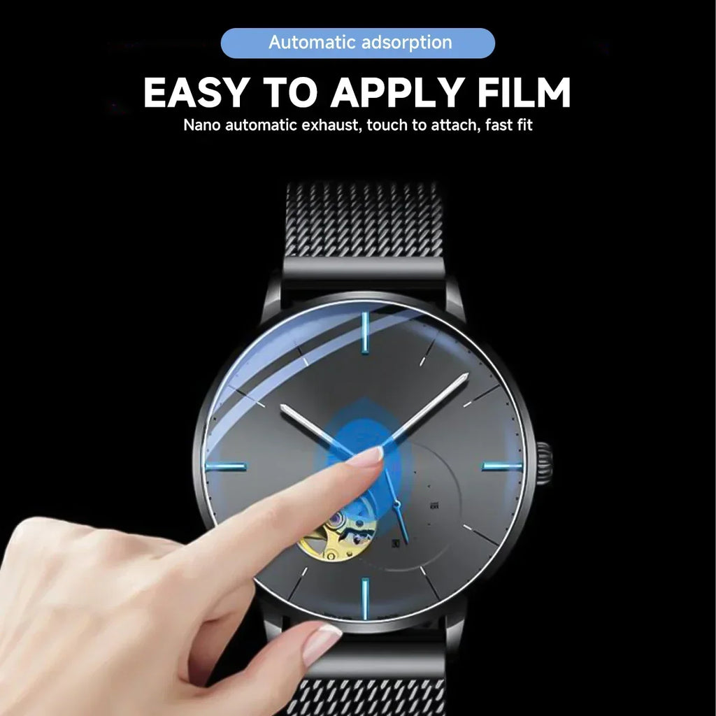 26-46mm Universal Tempered Glass Smartwatch Screen Protector Protective Film 28mm 30mm 32mm 38mm 40mm 41mm 42mm Diameter 2-5PCS Qme