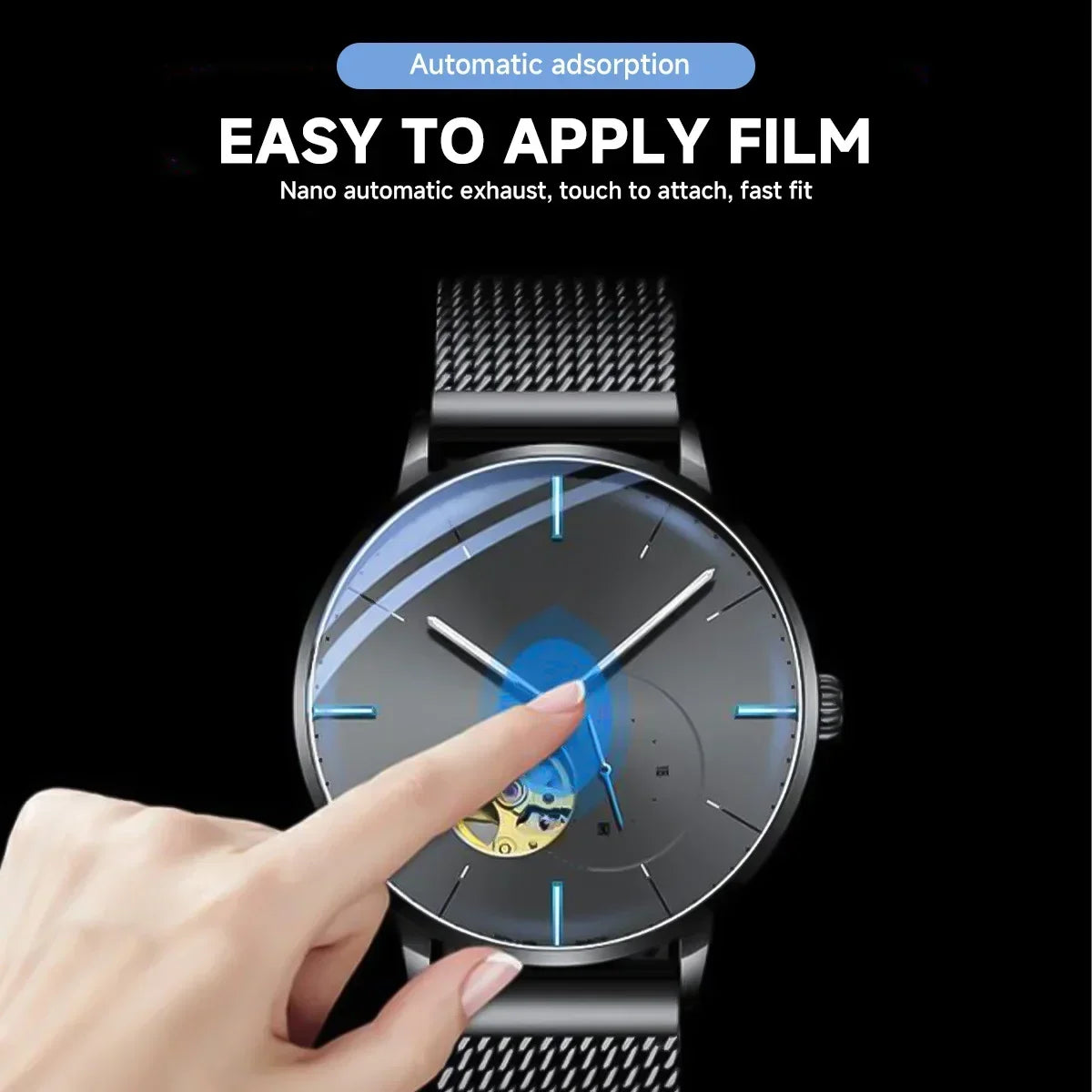 Universal Tempered Glass Smartwatch Screen Protector Protective Film 28mm 30mm 32mm 38mm 40mm 41mm 42mm Diameter 26-46mm Qme