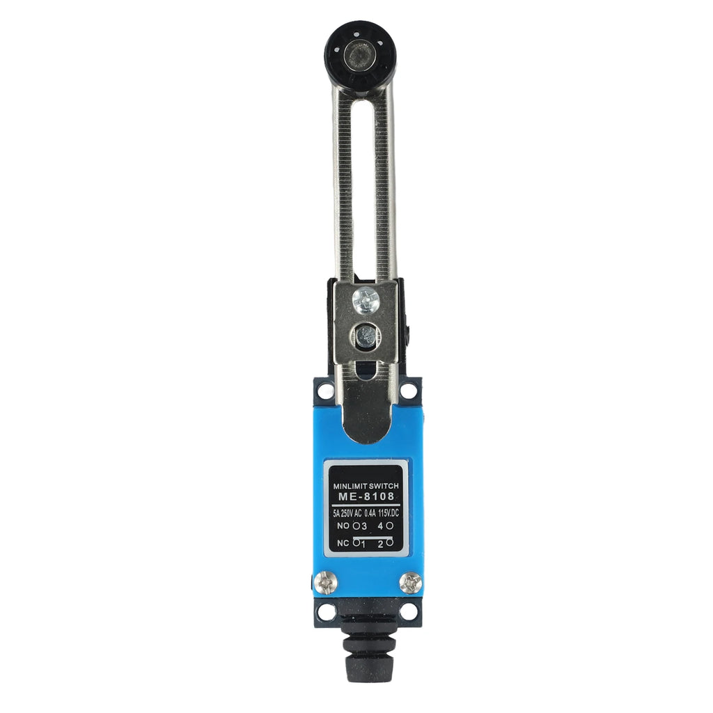 IP65 Waterproof Travel Switch ME-8108 Limit Sensor Switch Limit Switch Rotary Adjustable Roller Lever Arm Travel Switch 1NO1NC Qme