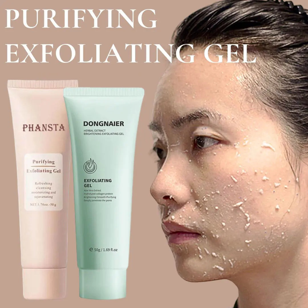 Brightening Exfoliating Gel Herbal Extract Facial Cleansing Scrub Qme