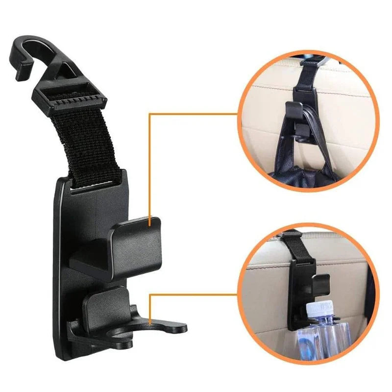 Car Back Seat Hooks Necessities Purse Holder Adjustable Qme