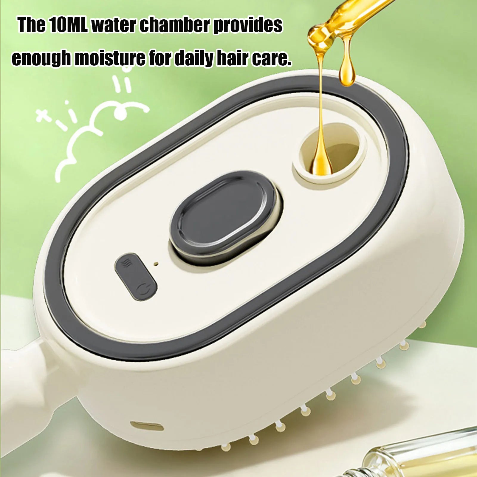Electric Spray Hair Brush 2-In-1 Misting Hair Brush with Water Spray Reduce Frizz Anti-Static Retractable Steam Massage Comb Qme