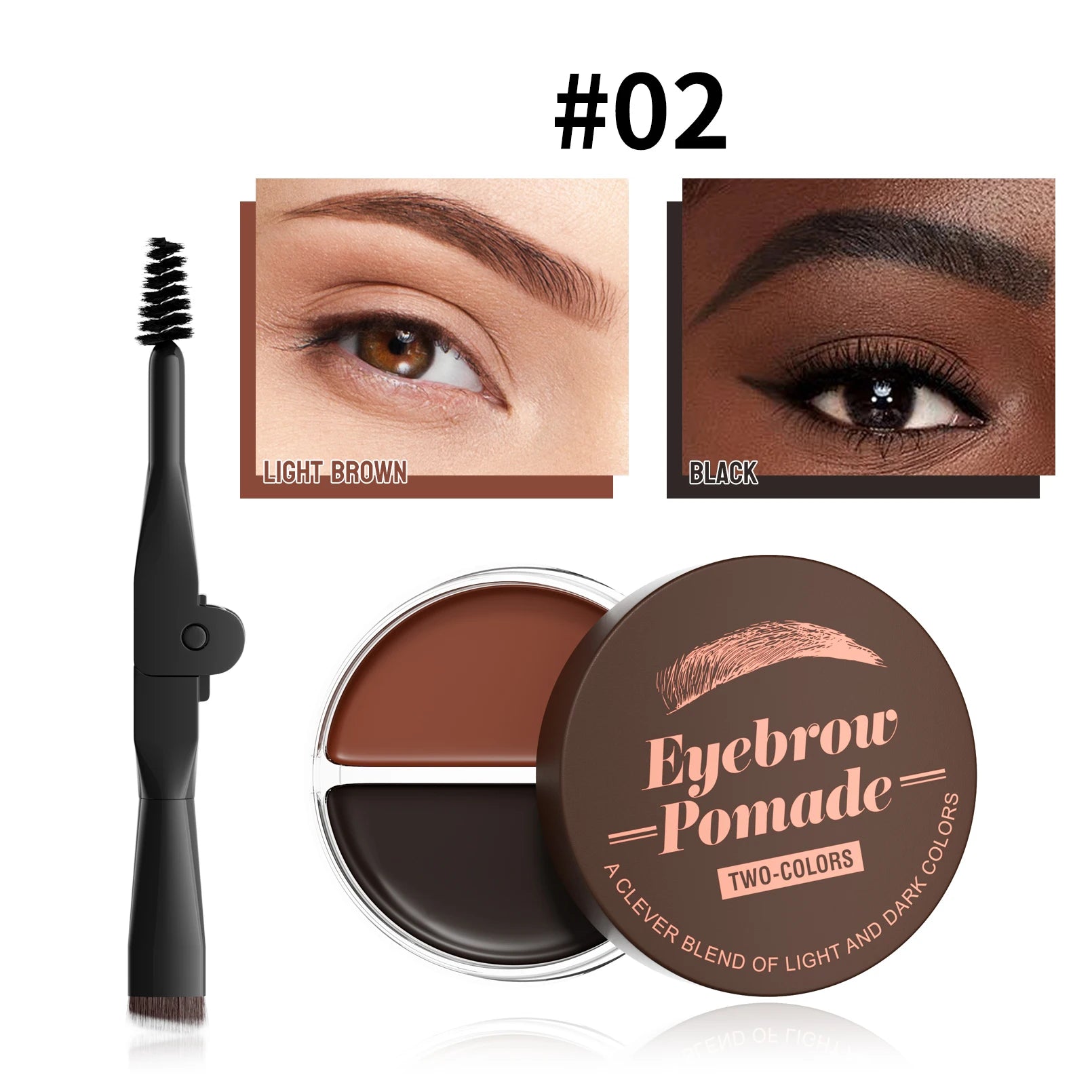 Eyelash Eyebrow Dye Tint Kit 2 in 1 Waterproof Fast Dye Brow Enhance Long Lasting Black Brown Eyebrow Cosmetics Qme 9707-2