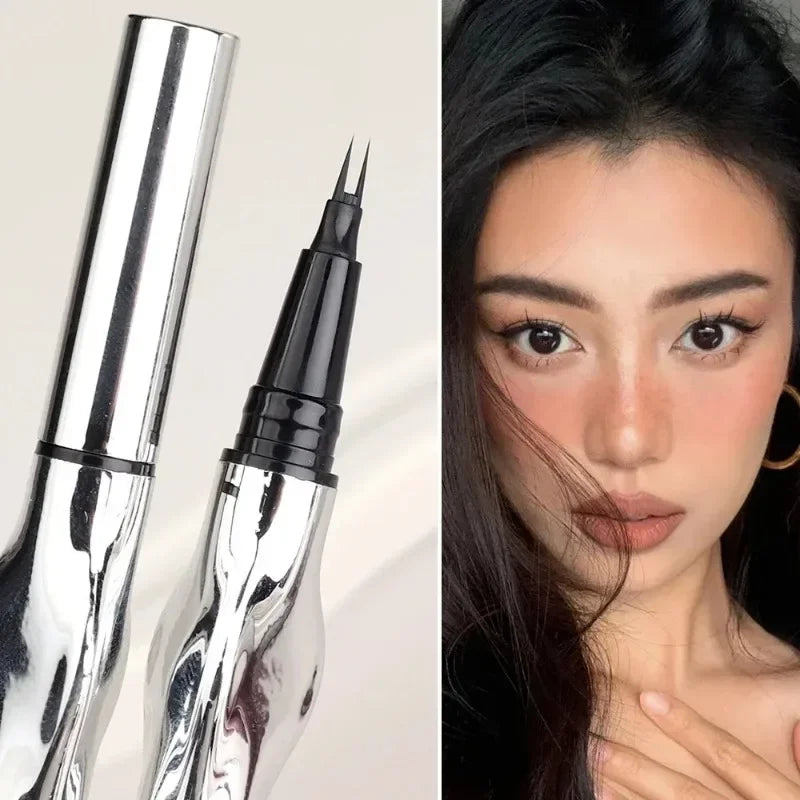 2Points Eyebrow Pencil Long Lasting Easy To Grip Eyebrow Tattoo Waterproof Thin Liquid Lying Silkworm Brow Pen Korean Makeup Qme