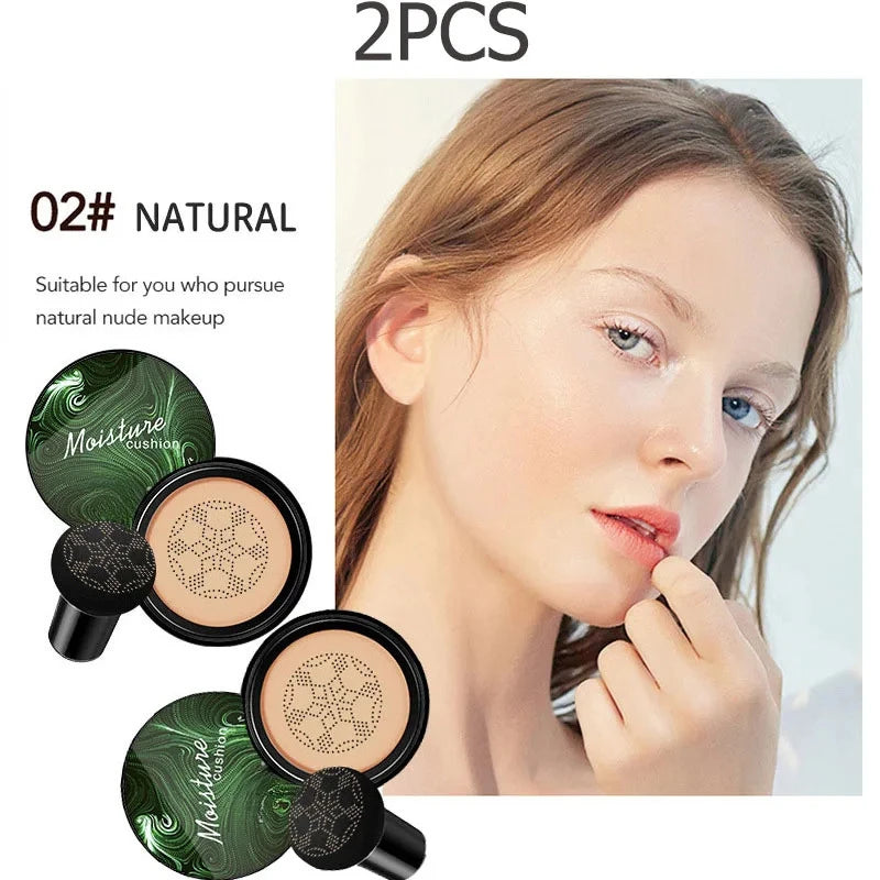 Ocheal BB Cream Air Cushion Compact Make Up Foundation Concealer Face Qme 02 Natural 2PCS