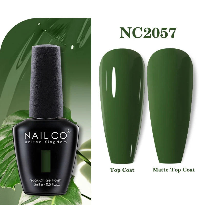 NAILCO Rubber Base Gel Polish Milky Pink Jelly White Beige 6Colors