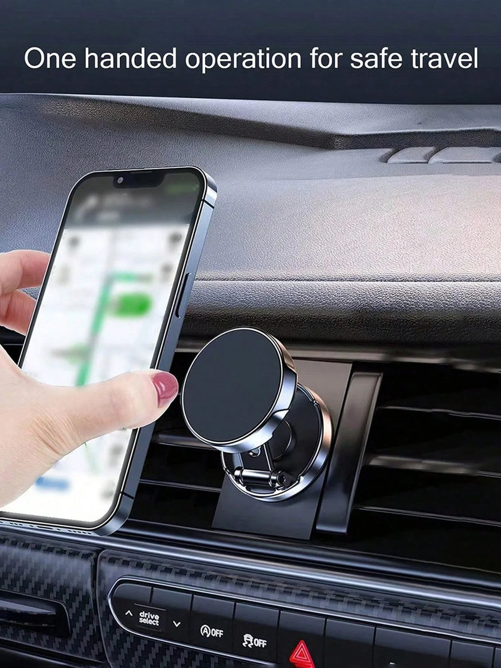 Car Navigation Magnetic Phone Holder Metal 360 Folding Qme