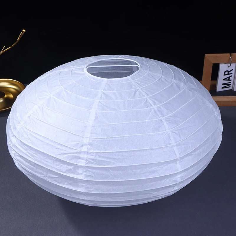 Flying Saucer Shape Paper Lamp Wedding Wall Sconces Chinese Ball Qme