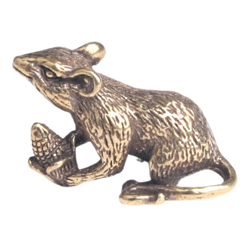 DIY Keyring Hanging Accessories Cute Rat Keychain Gifts Brass Animal Qme
