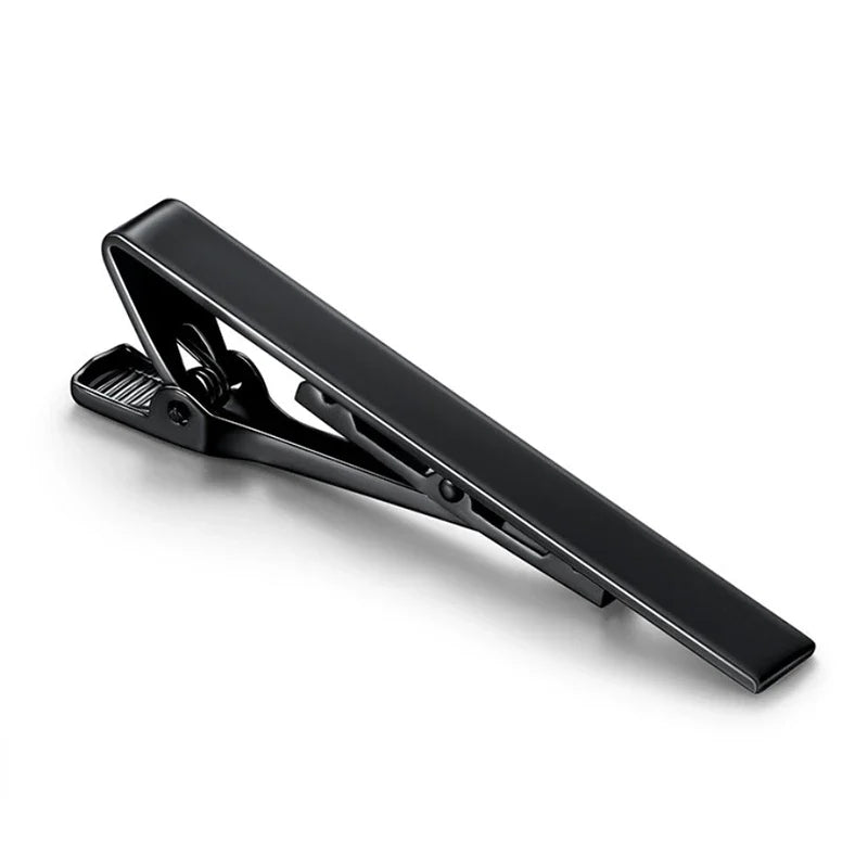 Tie Clip Fashion Ties Men Metal Tone Simple Bar Clasp Practical Qme BK