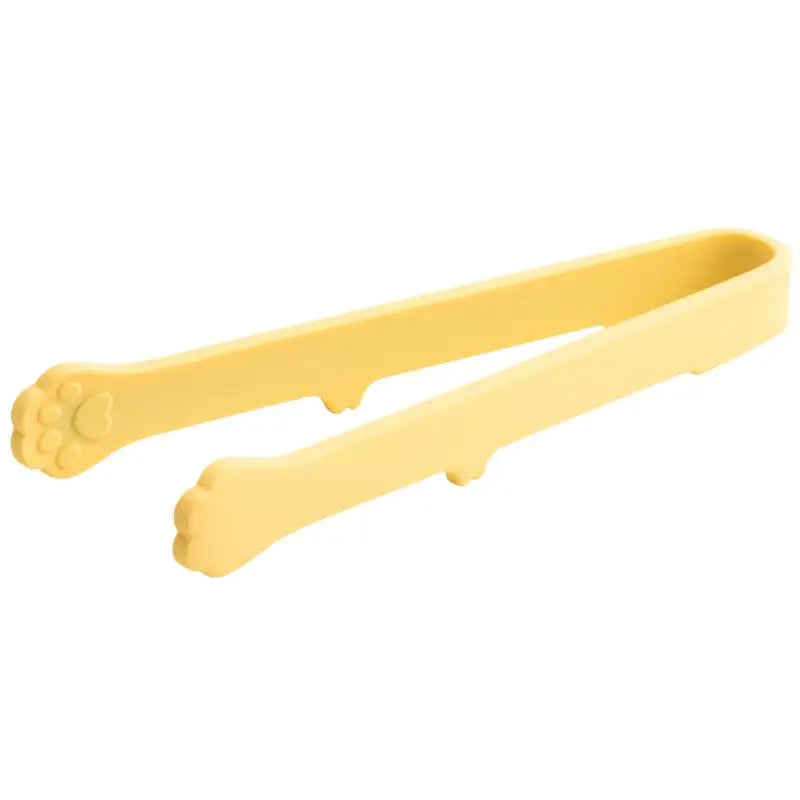 Creative Japanese Cat Paw Shape Silicone Mini Snack Food Tongs Non-slip Handles BBQ Bread Clip Kitchen Accessories Qme Yellow
