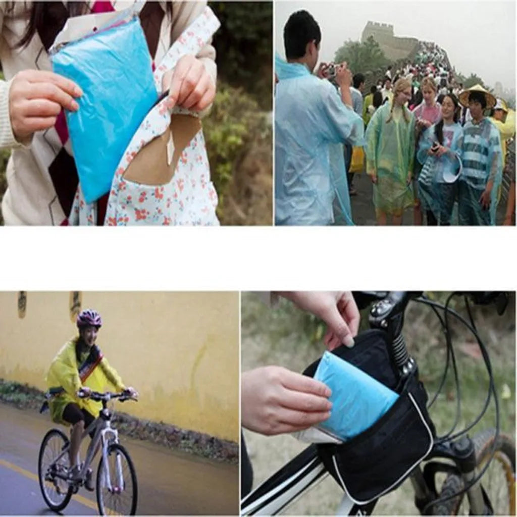 Adult Emergency Disposable Raincoat Transparent Lightweight Raincoat for Camping Hiking Travel Disposable Household Items Qme