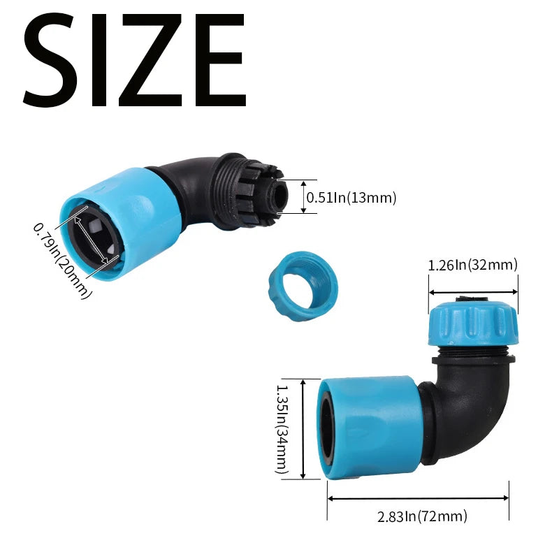 Garden Hose Joint Elbow Quick Connectors Sprinklers For Garden Irrigation Car Wash 1/2" Garden Water Connector Qme
