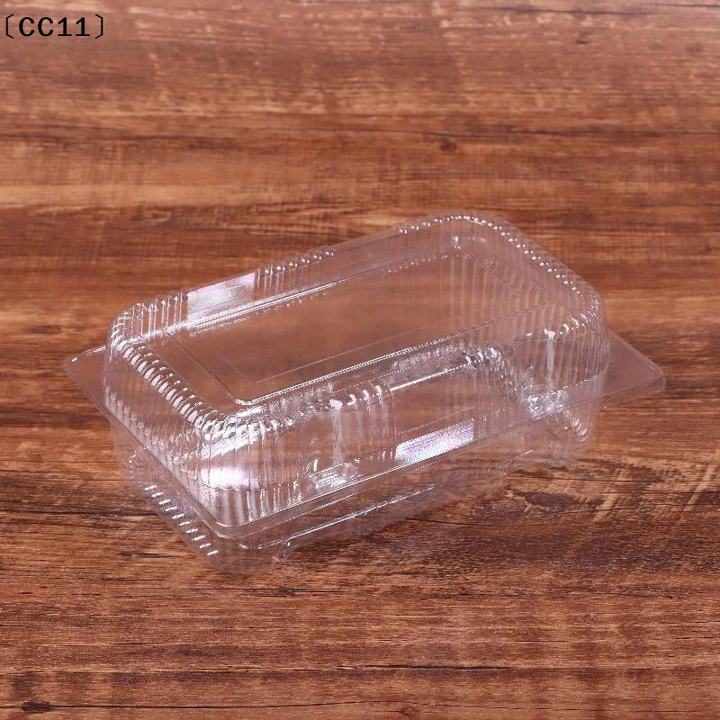 10 50 Multipurpose Clear Plastic Boxes Disposable Containers Bakery Qme