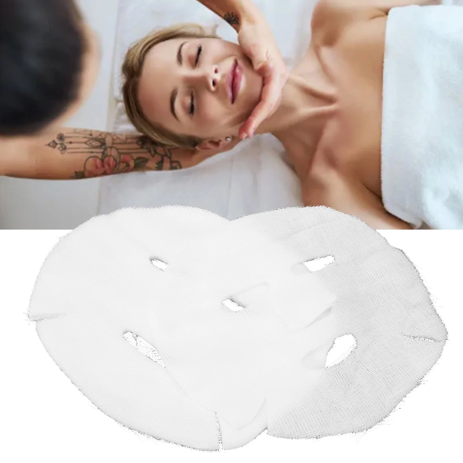 Gauze Facial Mask Strong Permeability Water Absorption Disposable DIY Face Mask Sheets Precut Gauze Facial Mask Qme