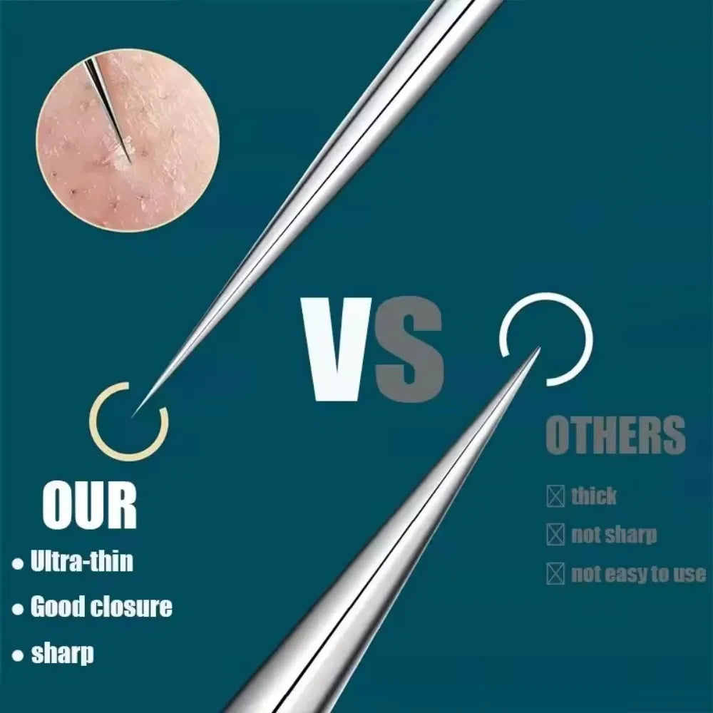 Acne Needle Blackhead Clip Remover Extraction Pore Black Head Clean Qme