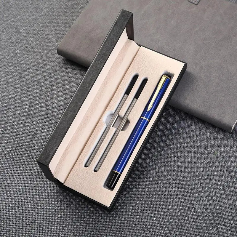 Box Ballpoint Pen Elegant Luxury Packaging Business Office School Qme Blue
