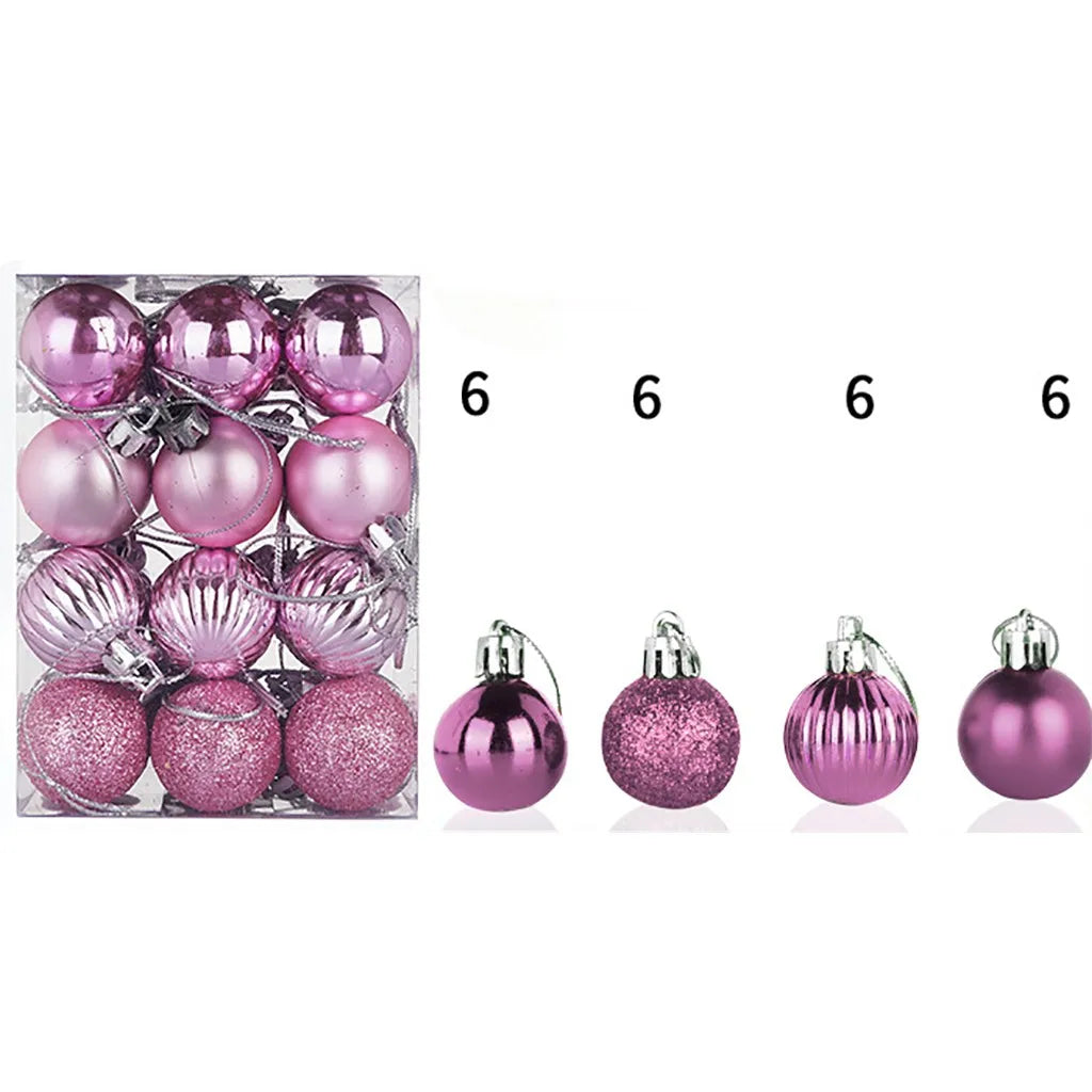 Christmas Xmas Tree Ball Bauble Hanging Home And Party Ornament Decor Tree Decoration Balls Party Hanging Pendant Navidad Qme Pink
