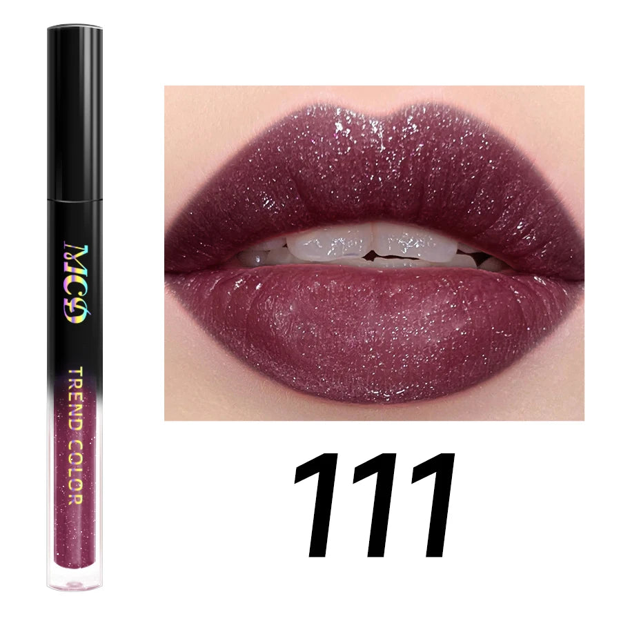 15 Glitter Lip Glaze Long Lasting Waterproof Liquid Lipstick Dewy Qme 111