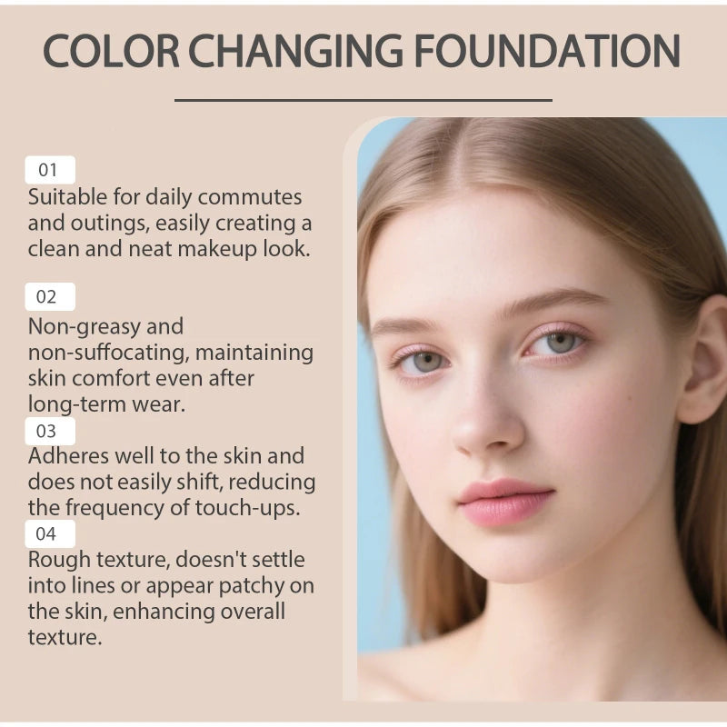 Changing Foundation Make-up Concealer Mild Skin Lasting Even Covering Qme