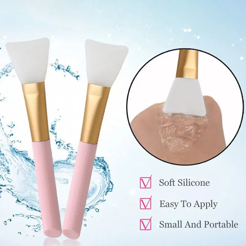 1/2/3/5-pack Silicone Facial Mask Brushes - Mild and Soft, Suitable for All Skin Types, Mud Film Brush DIY Adjusting Beauty Tool Qme