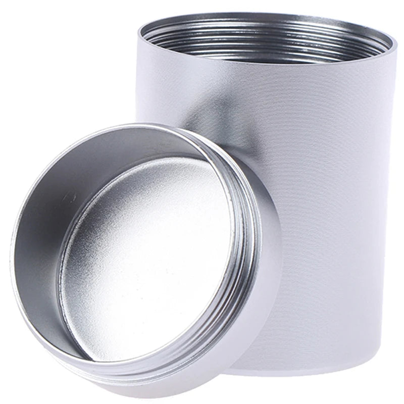 1x Silver Airtight Proof Container Alumainum Herb Stash Metal Sealed Qme